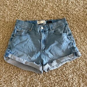 Garage Blue Jean Shorts High-Waisted Cuffed